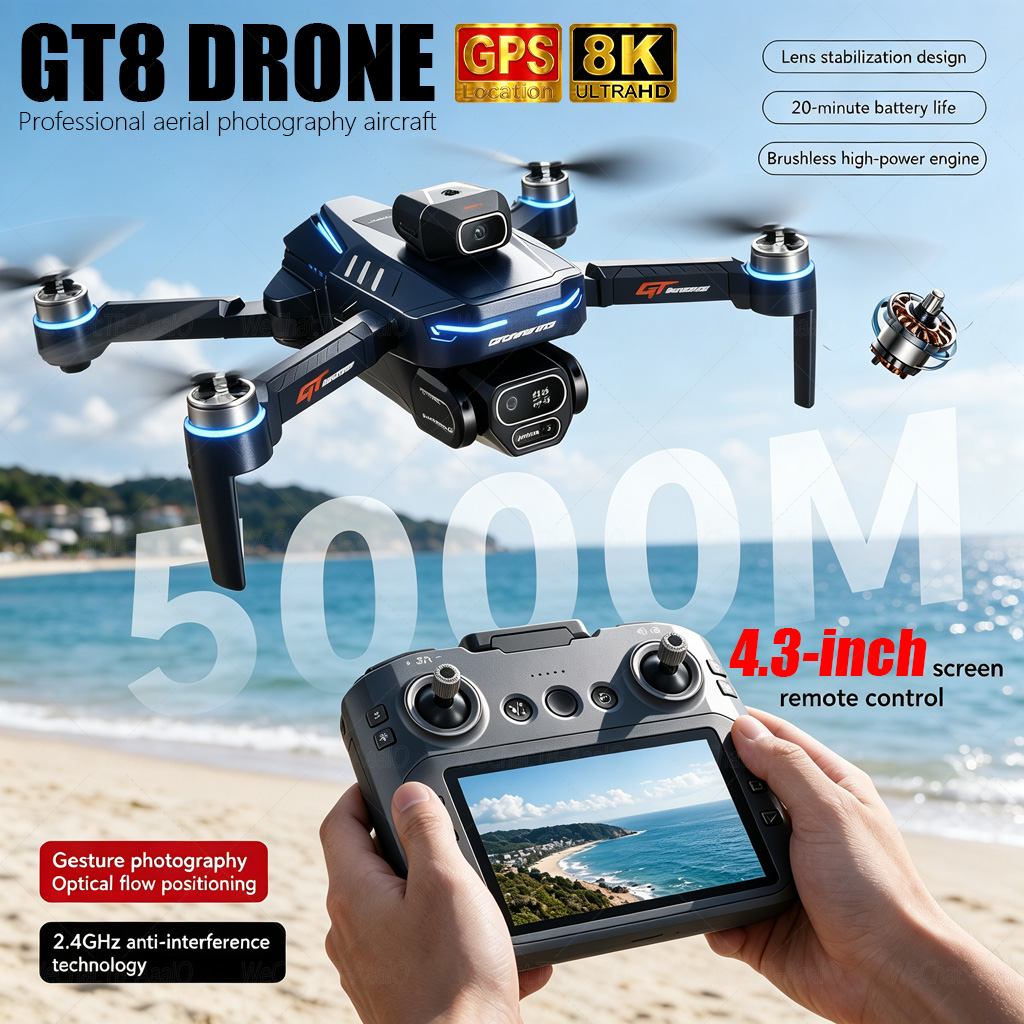 Drone Video Production - NOWY Dron GT8 HD RC 4K